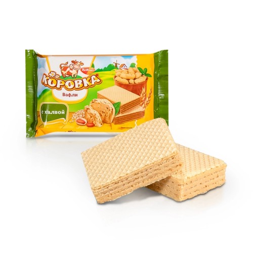 Вафли "Коровка" с халвой